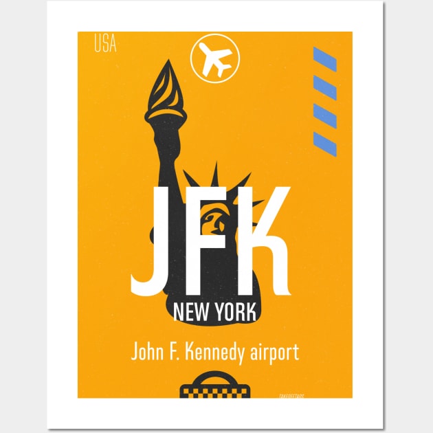 JFK airport statue of liberty Wall Art by Woohoo